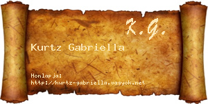 Kurtz Gabriella névjegykártya
